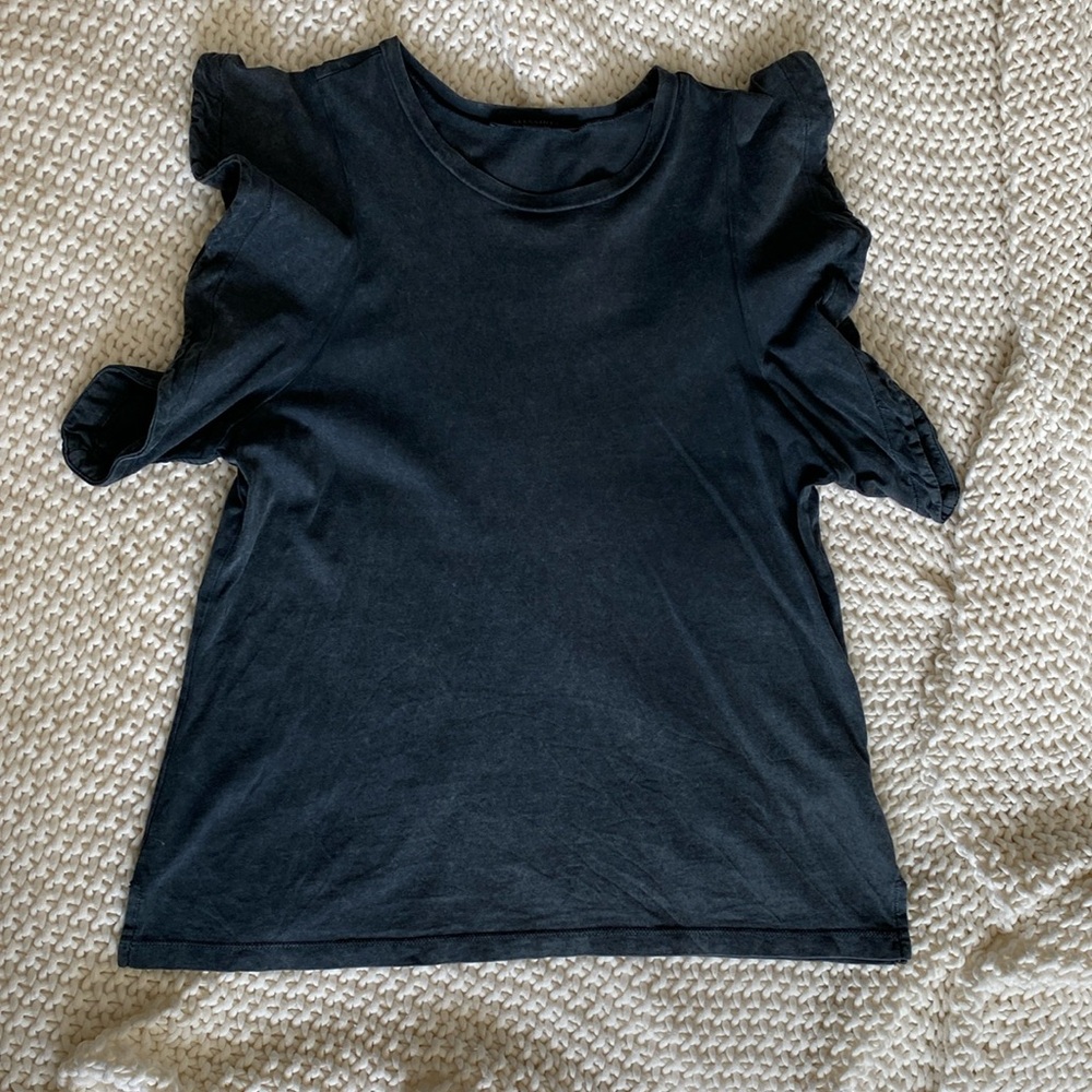 Women’s All Saints Crew Neck and Flutter Sleeve Tee size US 6